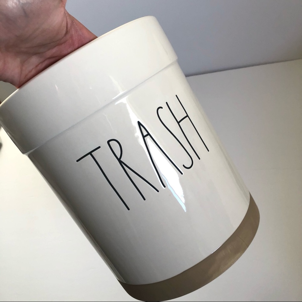 🆕Rae Dunn TRASH garbage bin 🗑 - Picture 2 of 3